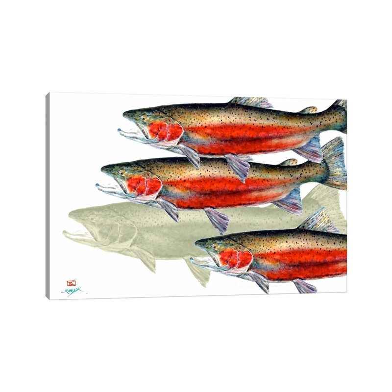 Bloody Fish by Dean Crouser - Print on Canvas, Wrapped Canvas, 30.48 cm H x 45.72 cm W