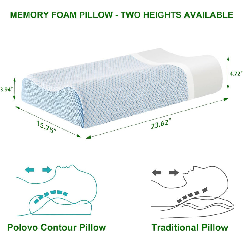 Contour Memory Foam Adjustable Cervical Pillow
