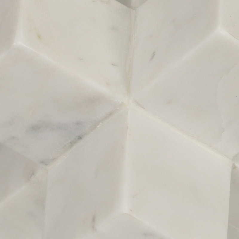 Ferdi 6.5" W Handmade Marble Jack Sculpture, White