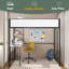 Lit mezzanine avec bureau et tablettes-1444734080