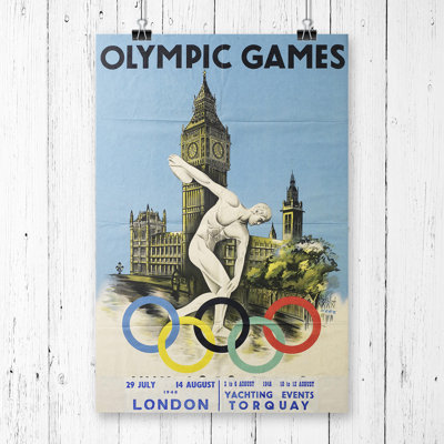 Vintage London Olympic Games Poster - Wall Art
