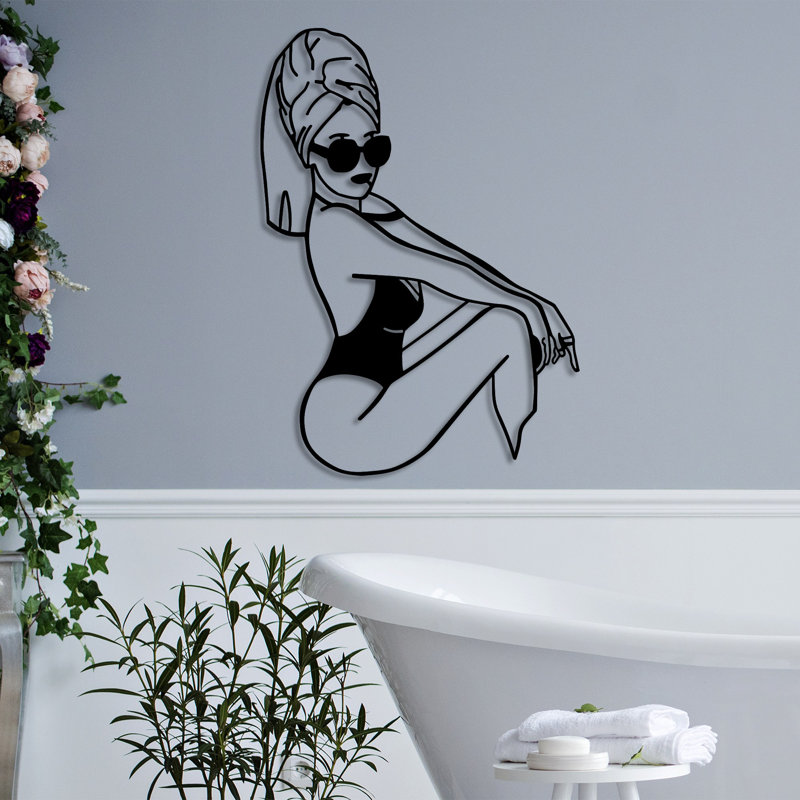 Elegant Black Decorative Metal Wall Accessory, 19.7 x 27.6 Inches | 100% Metal Construction, Thickness: 0.06 Inches | Lightweight at 0.9 lbs, Perfect for Home Decor & Modern Spaces, Easy to Hang