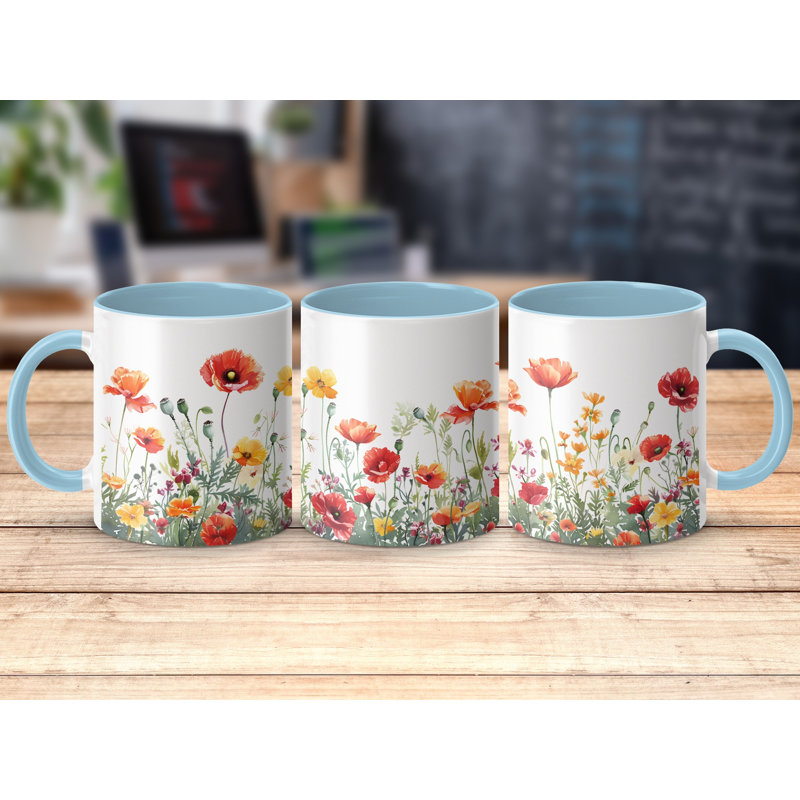 Ceramic Coffee Mug, Light Blue