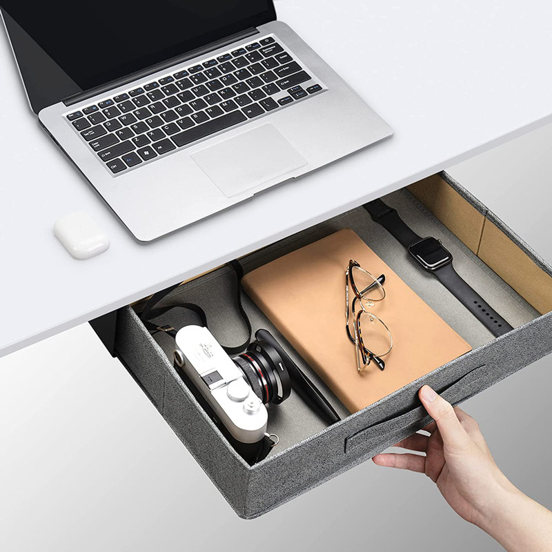 Bureau debout à hauteur ajustable avec tiroir, Blanc / blanc, H 27,7 po x l 63 po x P 24 po