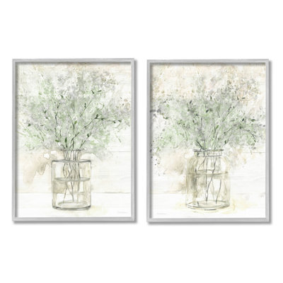 «Country Florals Delicate Blooming Bouquet», ensemble de 2 giclées encadrées par Carol Robinson