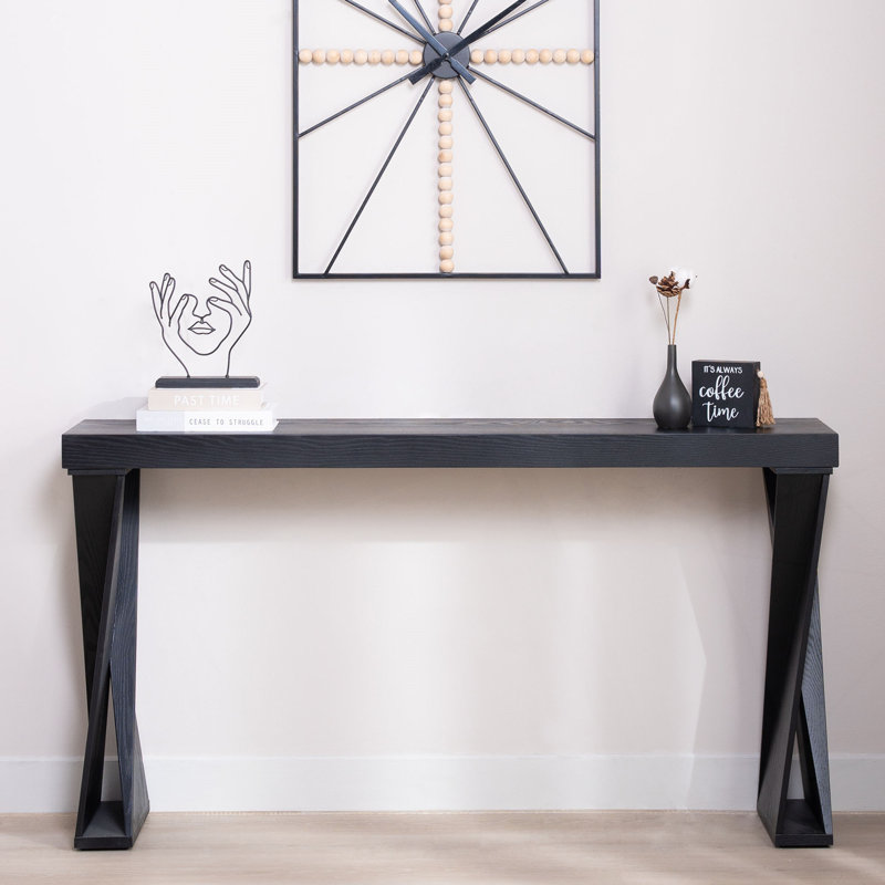 Console moderne avec pieds croisés