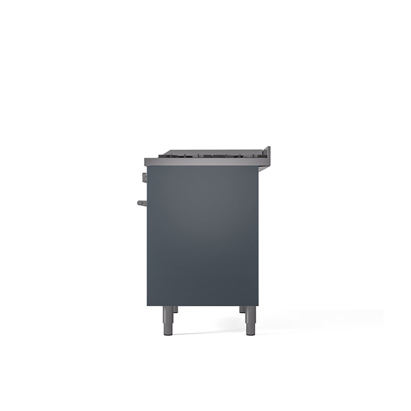 ILVE Professional Plus II 40 in Dual Fuel Range, Liquid Propane, Blue Gray/Stainless Steel