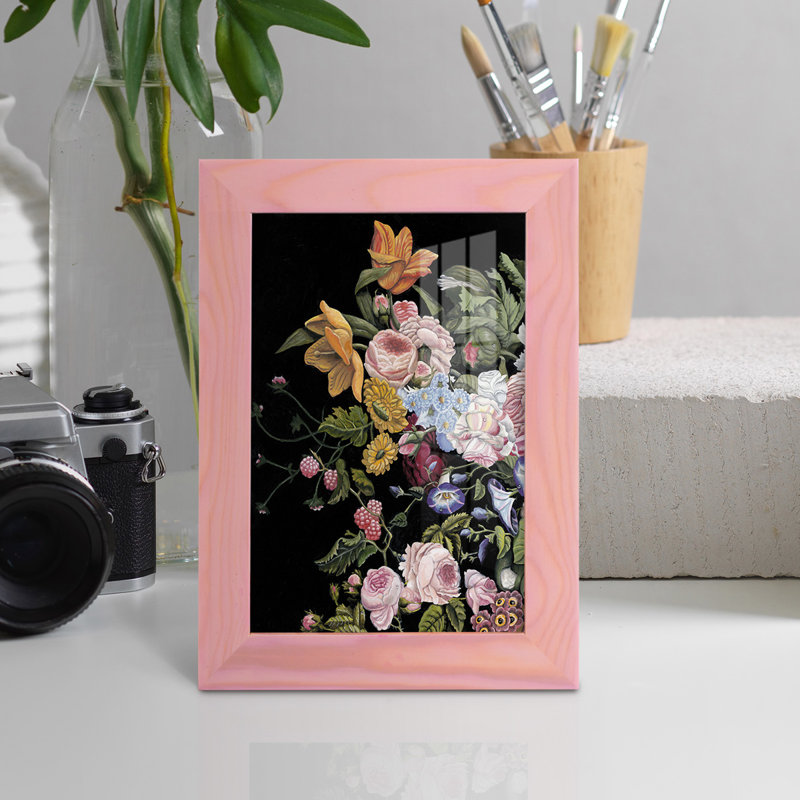 Diptyque baroque de l'UA CH I - impression encadrée avec verre, H 9 po x l 7 po x P 1 po, Rose
