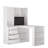 L Shaped Desk With Charger,Computer Desk With Drawers,Bookshelf,With LED Light,Modern Corner Desk,Home Office Desk,L-Shaped Study Table Writing Desk,Corner Gaming Computer Desk With Storage-2050373840