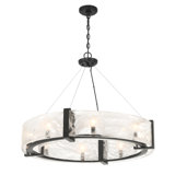 Cloud Break 8 - Light Steel Chandelier