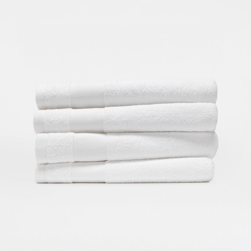 100% Cotton Midweight Bath Towel - Basics by Wayfair™, White