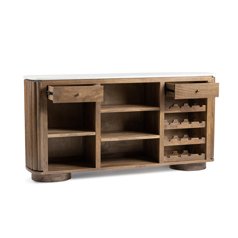 Novara Marble Top Bar Cabinet