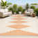 Dantrel Diamond Stripe Beige/Orange Indoor/Outdoor Rug