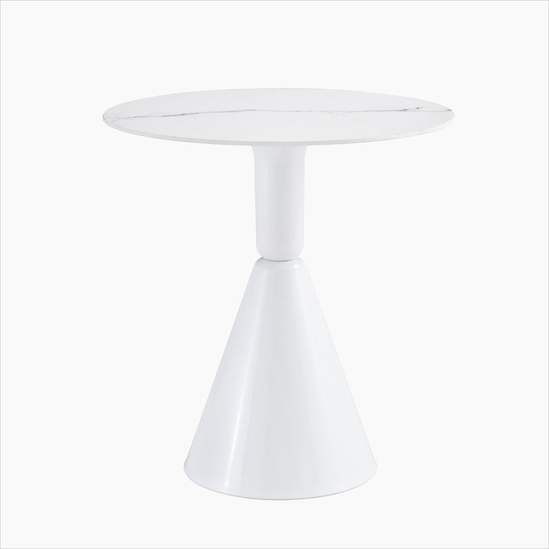 Table basse blanche, table de salle à manger simple et moderne, balcon