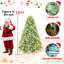 Arbre de Noël illuminé bleu-vert avec lumières à DEL blanc chaud - pointes Pe + Pvc, branches articulées pour une installation facile, support en métal robuste, décoration de Noël unique-894144181
