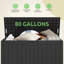 300L Deck Box, Plastic Lockable Garden Storage Box-3603342