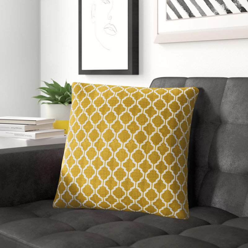 Dareece Cotswold Geometric Cushion Cover with Filler Pad, 45 X 45cm, Ochre