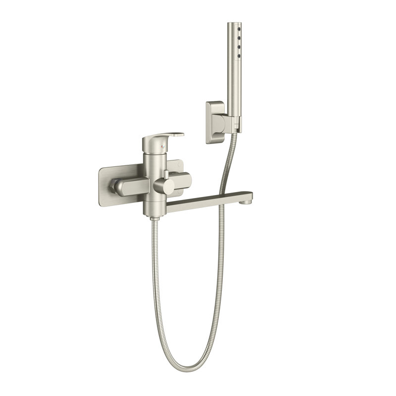 Wall Mounted Tub Filler, Brushed Nickel