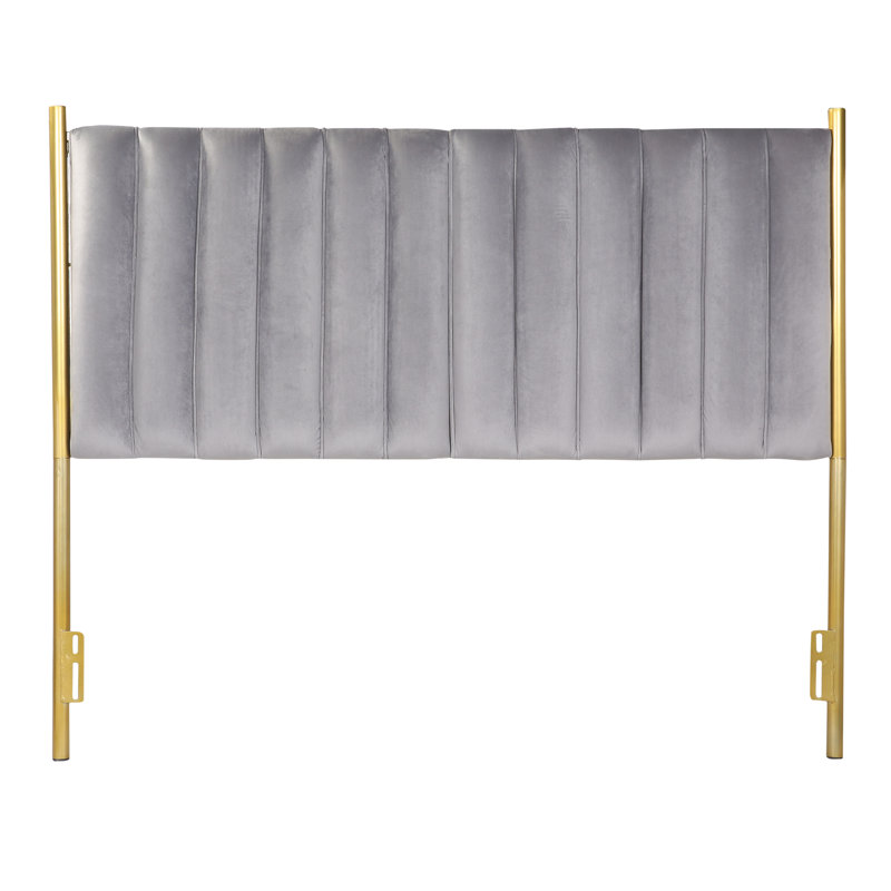 Temple Meads Upholstered Headboard, Gray, Queen