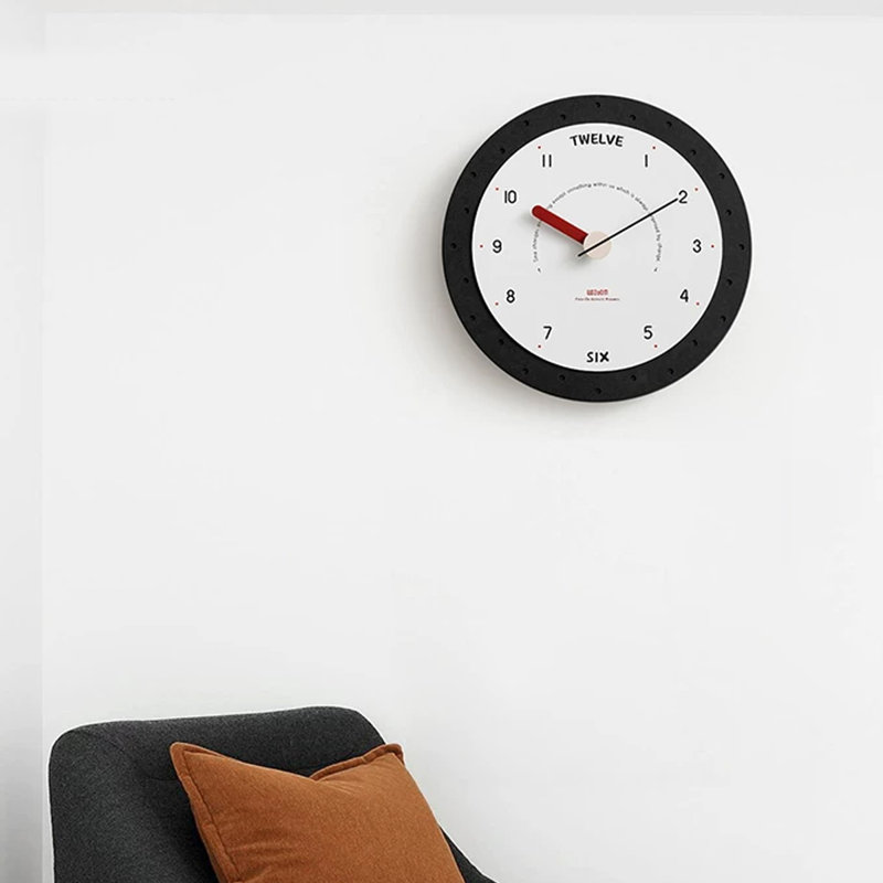 Horloges murales noires modernes rondes, Black