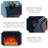 Black Solid Wood Electric Fireplace