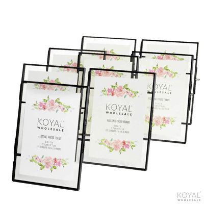 Metal Matte Floater Picture Frame with Mat