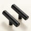 Paquet de 10 boutons d'armoire noir mat, poignées de tiroir à un trou en acier inoxydable pour armoires de cuisine et commodes, quincaillerie à bord arrondi de 2 pouces avec installation facile-126070561