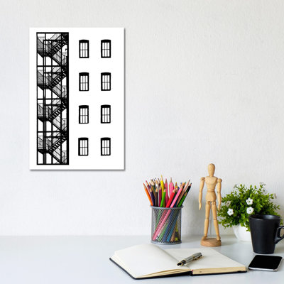NYC in Pure B&W VII 1 Piece Wrapped Canvas Wall Art