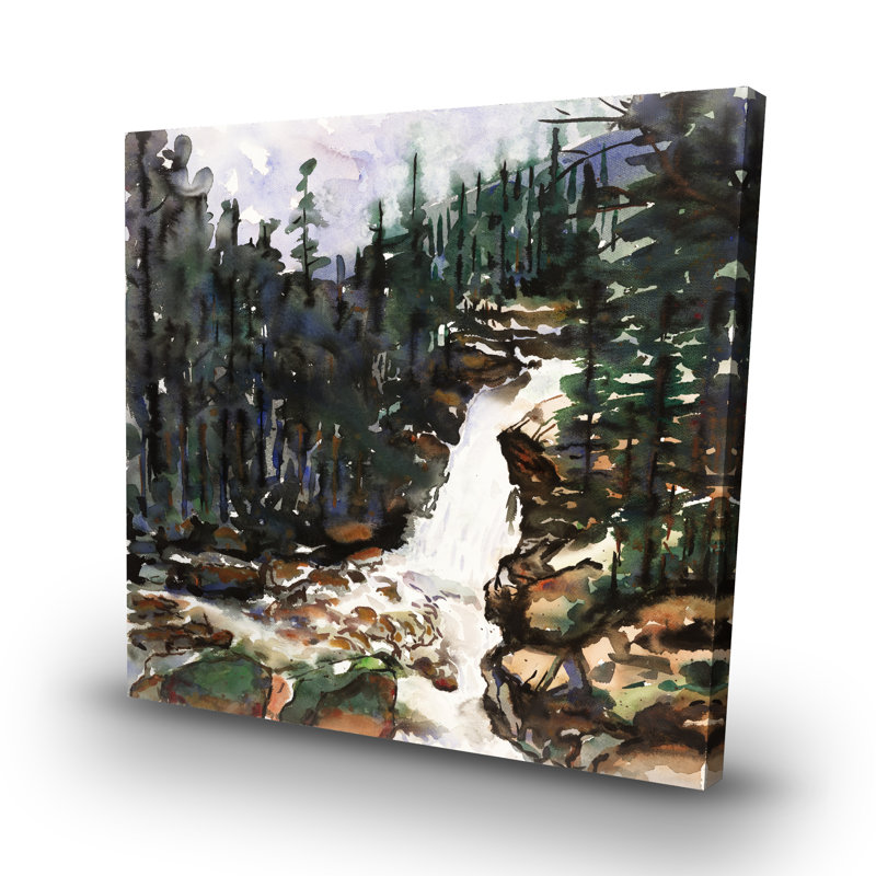 Falls of alberta - 32"x32" art on canvas
