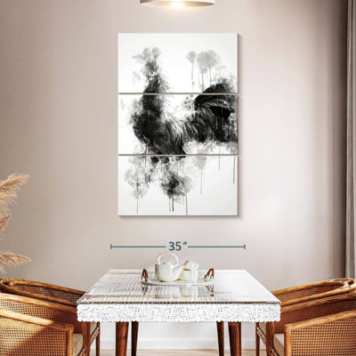 Coq Brampt noir et blanc