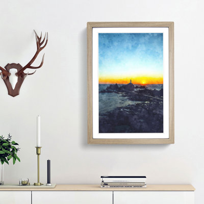 Lighthouse in Jersey - Picture Frame Graphic Art Print