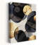Golden Indigo Flow Abstract Contemporary Elegant Wall Art Print 1 Piece Wrapped Canvas Wall Art-1579923081