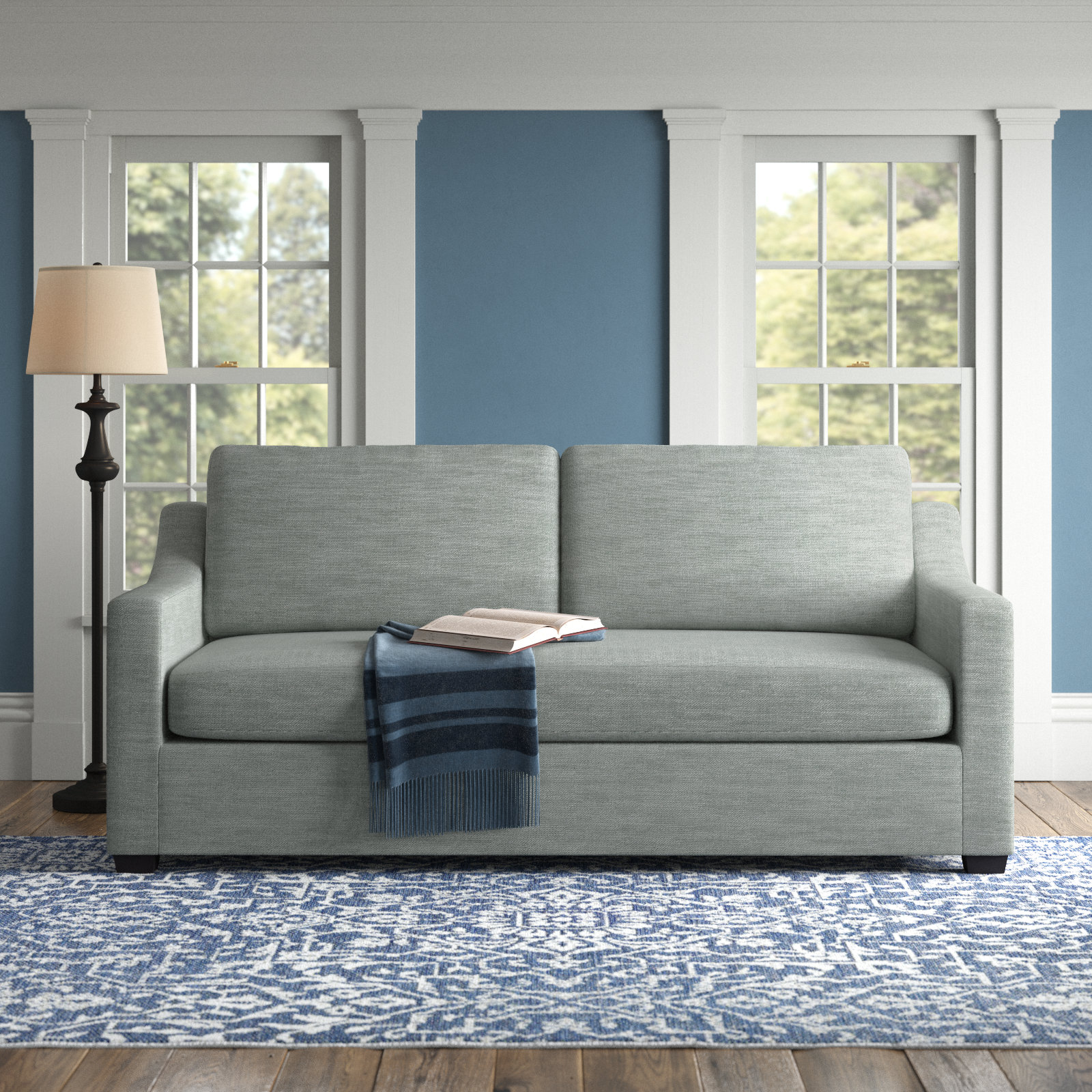 Cranbrook 88'' Upholstered Sofa, Conversation Capri Basketweave