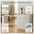82.6" MDF Kitchen Table with Double-Side Storage, 2 Drawers 2 Side Open Shelves White-129948091
