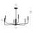 Reines Six-Light Matte Black Large Chandelier-127380276