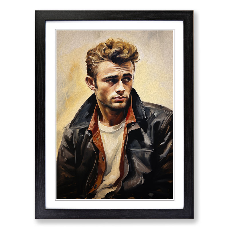 James Dean Informel - Framed Print, Black Framed, 34cm H x 25cm W x 2cm D