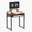 Bureau d'ordinateur 75 cm (29,5 po) pour petits espaces, bureau moderne pour la maison ou le bureau à domicile, support pour écran et plateau pour clavier-132225388-132225394