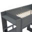 Lit mezzanine simple en bois avec bureau, tablettes multiples, DEL et station de charge-578118493