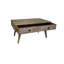 Lonepine Solid Wood Four Leg Coffee Table with Storage