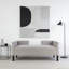 Repose-pieds / Lit de repos avec coussins - gris