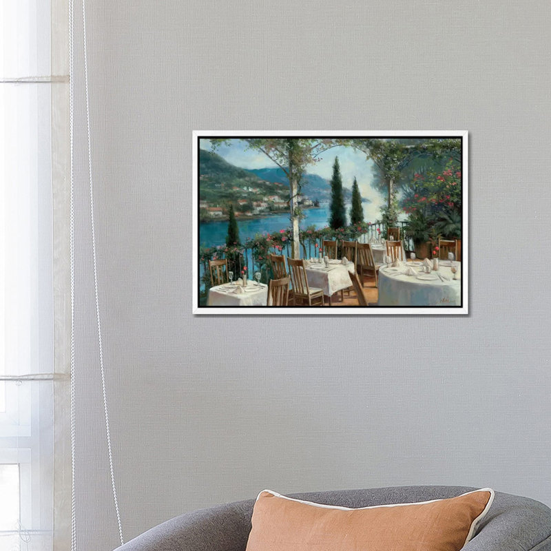 Amalfi Terrace by T.C. Chiu - Gallery-Wrapped Canvas Giclée on Canvas, White Framed, 66.04 cm H x 45.72 cm W