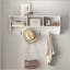 Portemanteau mural blanc avec 4 crochets doubles-1817275439
