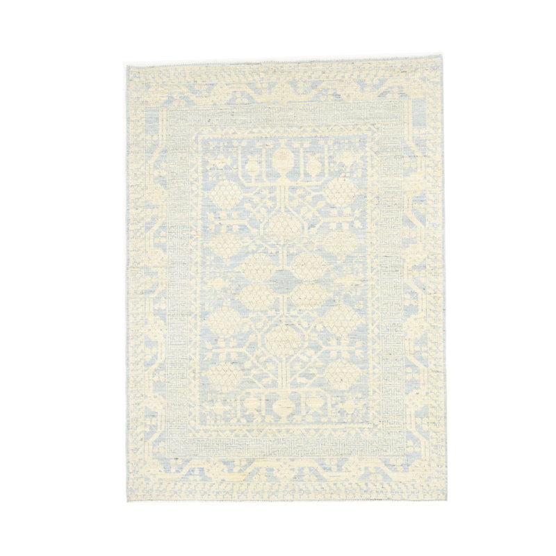 Tapis oriental bleu Oushak Chobi Mute 4X6