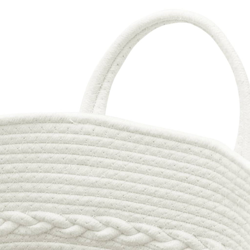 House Of Hampton Cotton Storage Tub & Tote, Grey/White