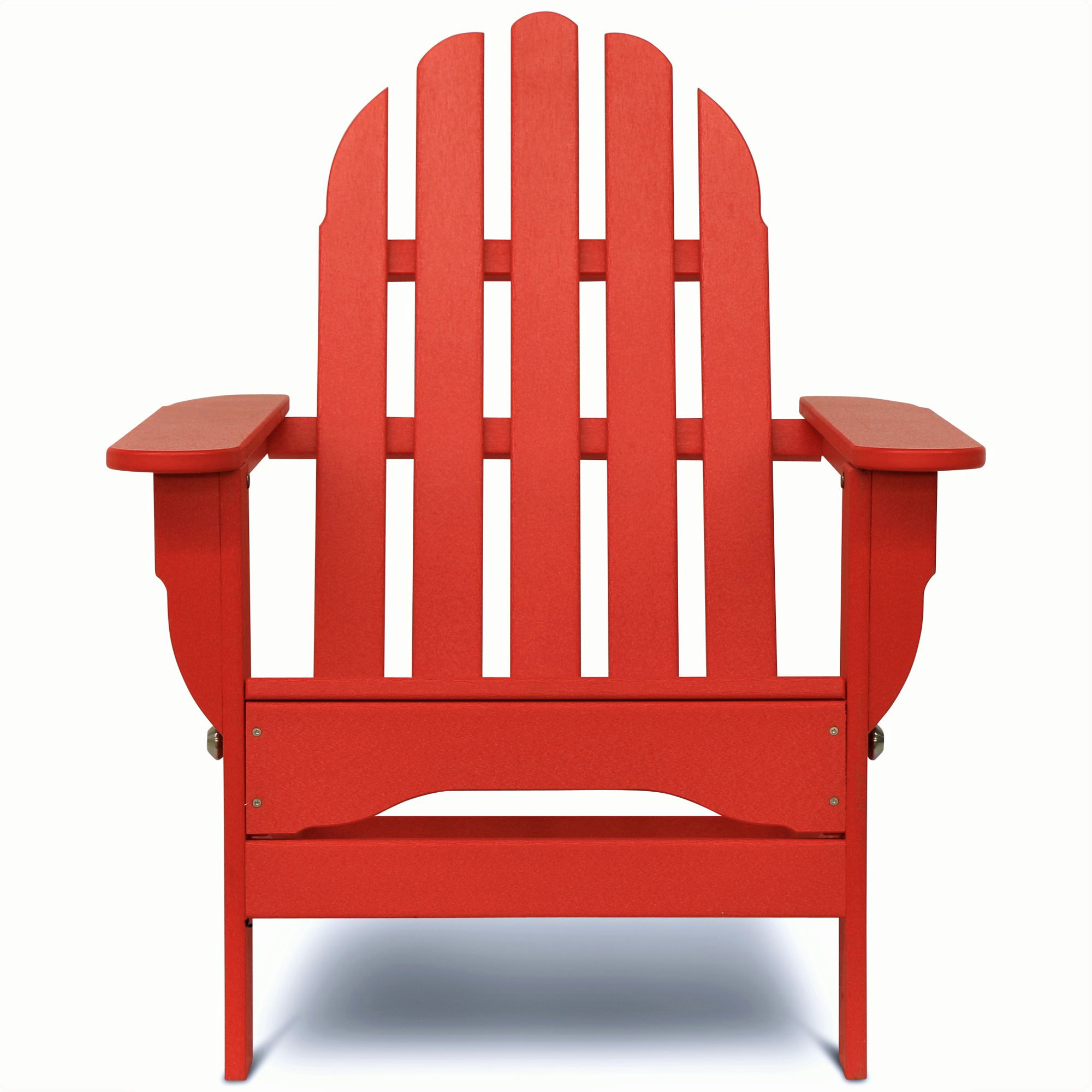 Leighton Plastic Folding Adirondack Chair, Bright Red