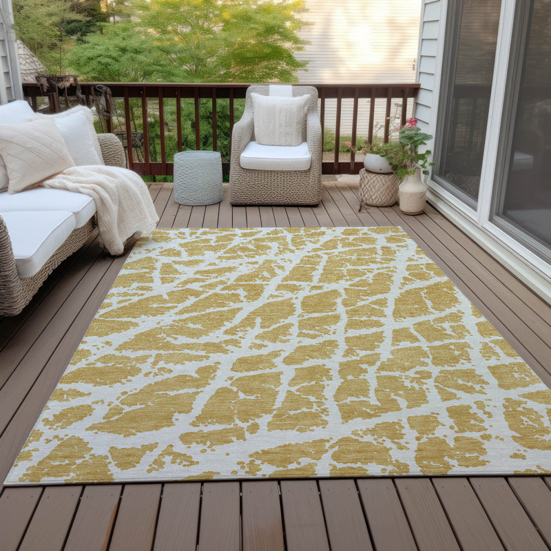 Kyrie Abstract Indoor / Outdoor Rug, Rectangle 5' x 7'6"