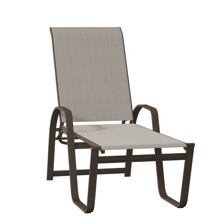 Holna Outdoor Rust-Resistant Metal Chaise Lounge