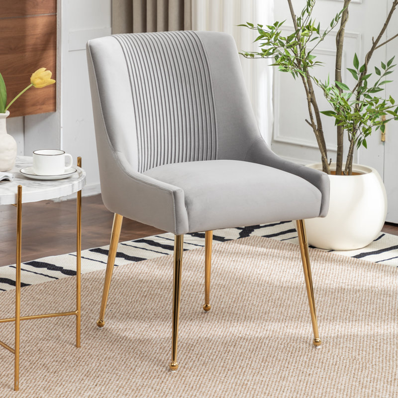 Chaise d'appoint Elian, Gris, 6