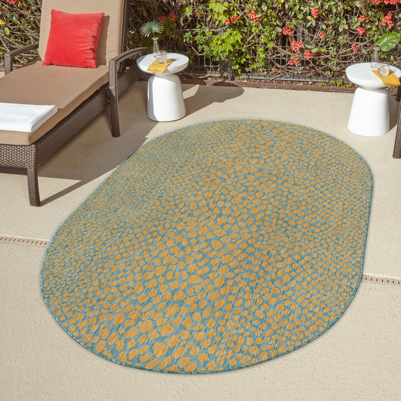 Tapis de plein air Destiny, Ovale 5 pi 3 po x 8 pi