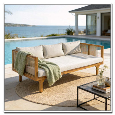 Outdoor Patio Sofa with Cushion